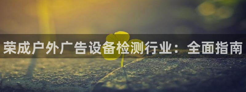 杏宇平台是什么：荣成户外广告设备检测行业：全面指南