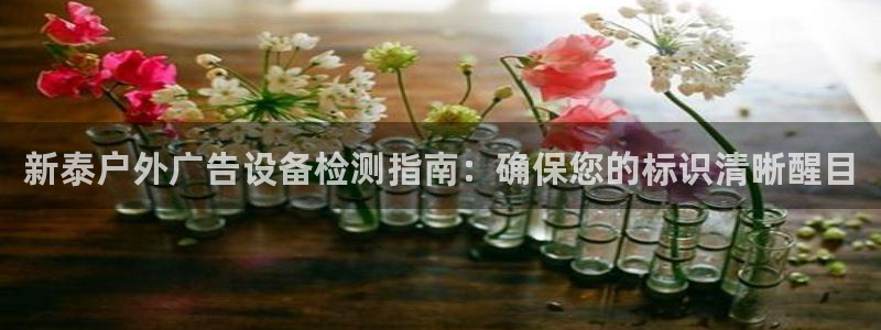 杏宇平台怎么样赚钱：新泰户外广告设备检测指南：确保您的标识清晰醒目