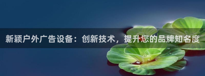 杏宇平台代理多少钱一次：新颖户外广告设备：创新技术，提升您的品牌知名度