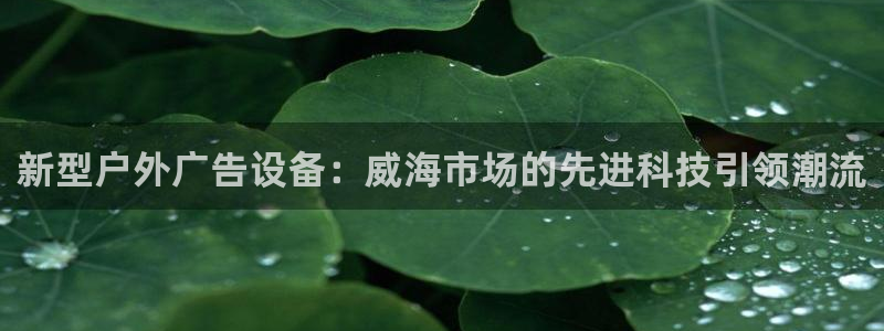 杏宇平台代理多少钱一次：新型户外广告设备：威海市场的先进科技引领潮流