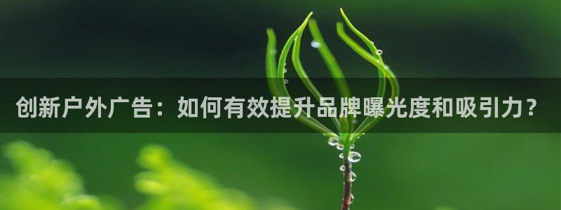 杏宇平台代理怎么样啊：创新户外广告：如何