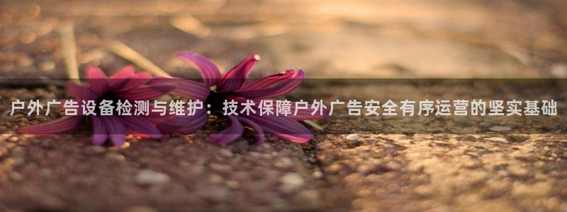 杏宇平台是什么：户外广告设备检测与维护：技术保障户外广告安全有序运营的坚实基础